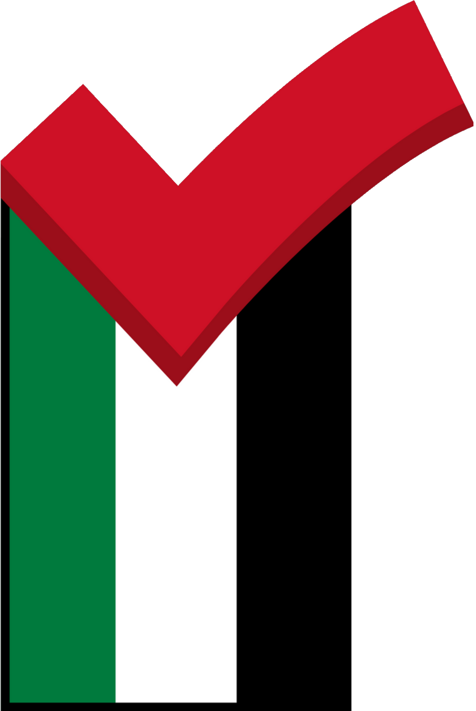 logo of palestine flag with checkmark